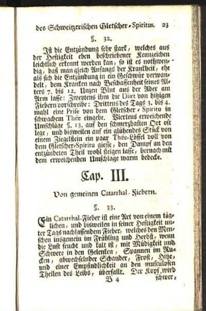 Cap. III. Von gemeinen Catarrhal-Fiebern.