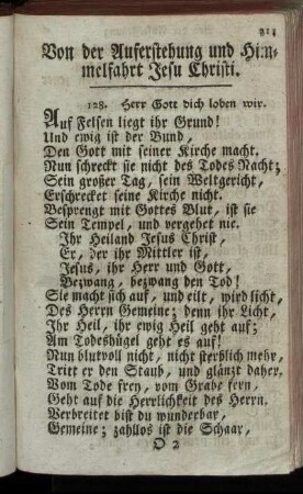 Von der Auferstehung und Himmelfahrt Jesu Christi.