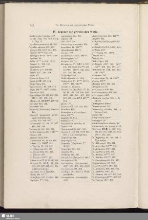IV. Register der griechischen Worte