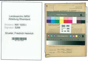 Entnazifizierung Friedrich Heinrich Grueter , geb. 14.04.1904 (Monteur)