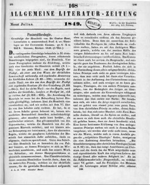 Baur, G.: Grundzüge der Homiletik. Gießen: Ricker 1848