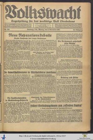 Nr. 255-279 (November 1931)