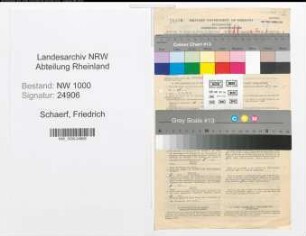 Entnazifizierung Friedrich Schaerf, geb. 08.11.1894 (Postbeamter)
