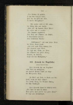 103. Heinrich der Vogelsteller.