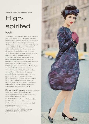Modeaufnahme, Modell Sondra Peterson, Tearsheet (Mademoiselle)