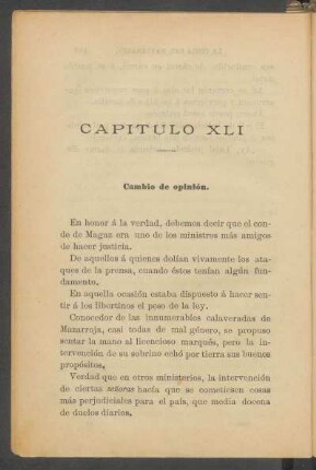 Capítulo XLI - Cambio de opinión.