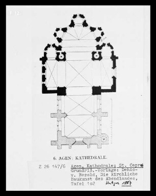 Agen (Lot-et-Garonne), Kathedrale, Grundriss