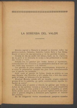 La soberbia del valor