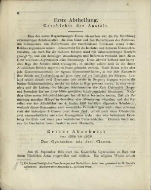 Erste Abtheilung. Geschichte der Anstalt