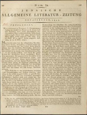 Num. 31. Den 6. Februar 1805
