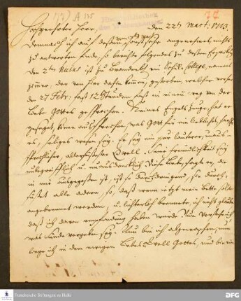 Brief von August Hermann Francke an [Unbekannt].