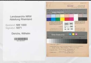 Entnazifizierung Wilhelm Derichs, geb. 27.05.1881 (Postsekretaerin)