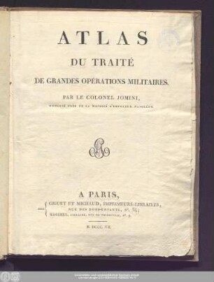 Atlas Du Traité De Grandes Opérations Militaires