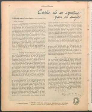 Cartas de un argentino que se enoja : Cuidemos nuestro patrimonio arquitectónico