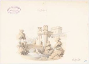 Burg Lechenich: Perspektivische Teilansicht