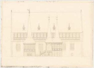 Rathaus, Einbeck: Längsschnitt 1:50