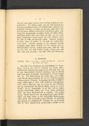 10. Abschnitt. Rückblick. Was - wie viel - wann und wie oft - wie und wo sollen wir essen?