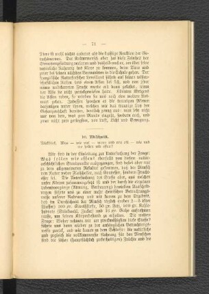 10. Abschnitt. Rückblick. Was - wie viel - wann und wie oft - wie und wo sollen wir essen?