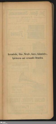 Keramische, Glas-, Metall-, Kurz-, Galanterie-, Spielwaren und verwandte Branchen
