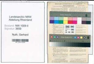 Entnazifizierung Gerhard Nuth , geb. 06.12.1890 (Angestellter)