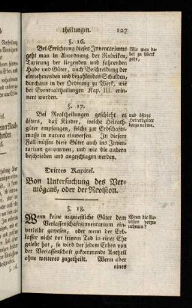 127-128, Drittes Kapitel (§ 18 - 19)