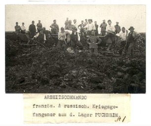 Kriegsgefangenenlager Puchheim: Nr. 1: Arbeitskommando französ. u. russisch. Kriegsgefangener