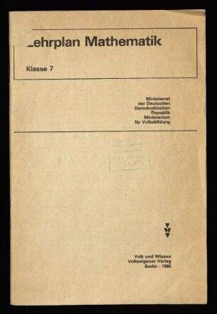1985: Klasse 7