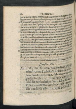 Quaestio VII. An in casu, ubi iniquitate temporis ordinaria ministrorum Ecclesiae Scholarumque ...