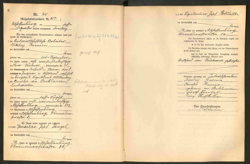 Standesamtsbuch der Stadt Aschaffenburg: Eheschließungen 252/1930 - 130/1931