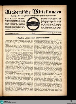 Akademische Mitteilungen : amtliches Mitteilungsblatt der Technischen Hochschule Fridericiana