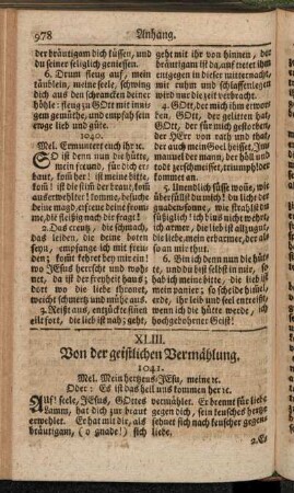 XLIII. Von der geistlichen Vermählung