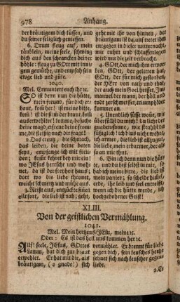 XLIII. Von der geistlichen Vermählung