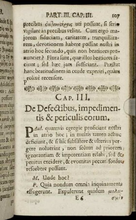 Cap. III. De Defectibus, impedimentis & periculis eorum.