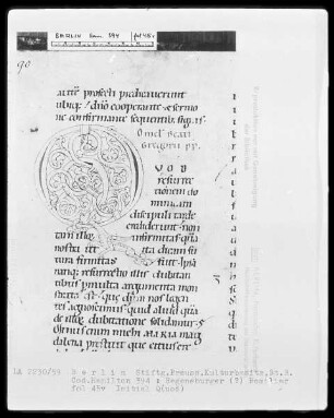 Homiliarium — Initiale Q(uod), Folio 45verso