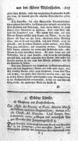 : De pictura carmina elegantissima.