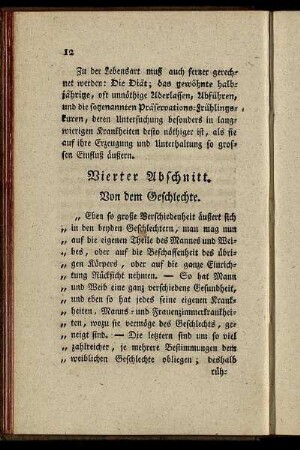 Vierter Abschnitt. Von dem Geschlechte