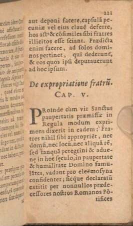 Cap. V. De expropriatione fratru[m].