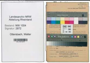 Entnazifizierung Walter Ottersbach , geb. 29.12.1907 (Fahrer)