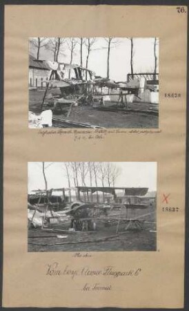 Englischer "Sopwith"-Dreidecker Nr. 5457 mit "Gnome"-Motor, notgelandet bei Ath