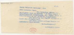 Brief an Heinrich Dessauer : 27.03.1916