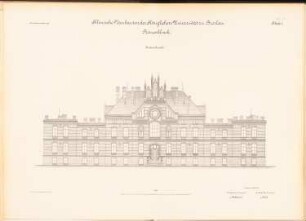 Universität Breslau Klinische Neubauten. Frauenklinik: Vorderansicht 1:100