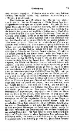 Beobachtung und Studium der Natur von Seite des Lehrers
