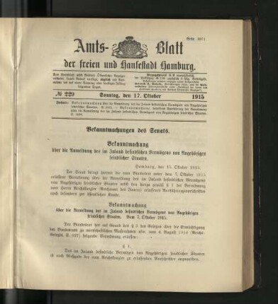 No. 229, 17. Oktober 1915
