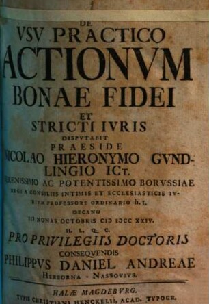De Vsv Practico Actionvm Bonae Fidei Et Stricti Ivris