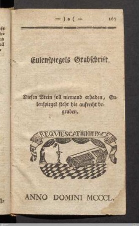Eulenspiegels Grabschrift.