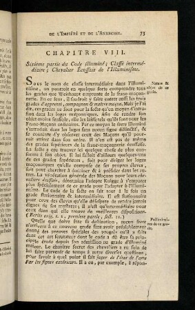 73-83, Chapitre VIII