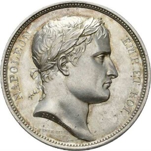 Medaille auf den Abbruch des Lagers in Boulogne und den Übergang der grand Armee über den Rhein unter dem Kommando des Kaisers 1805