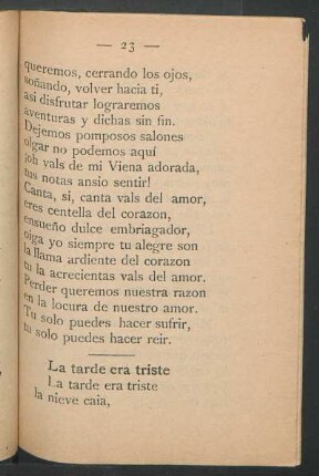 La tarde era triste