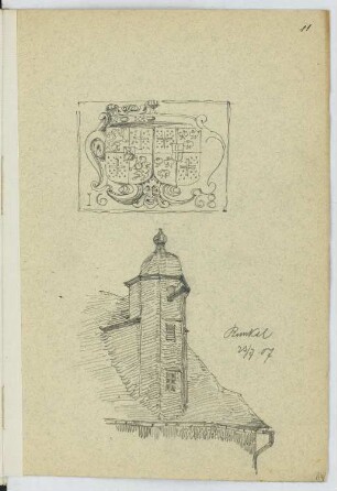 Burg Runkel, Runkel: Details (aus: Skizzen- und Fotoalbum 23)
