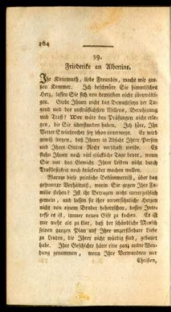 39. Friederike an Albertine.